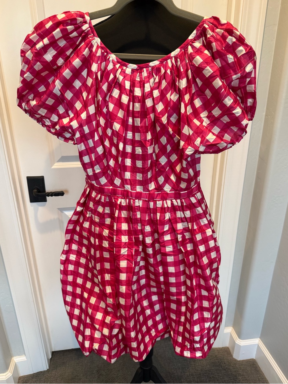 Miu Miu Archival Resort 2012 Runway Look #16 Silk Gingham Mini Dress IT40